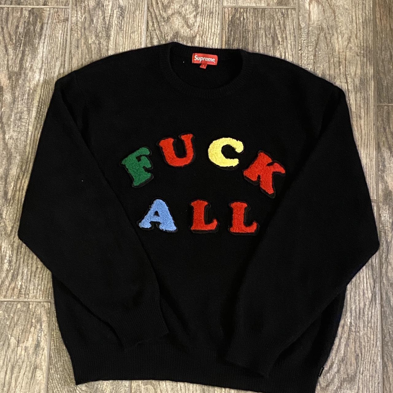 Supreme Fuck All Sweater - Depop