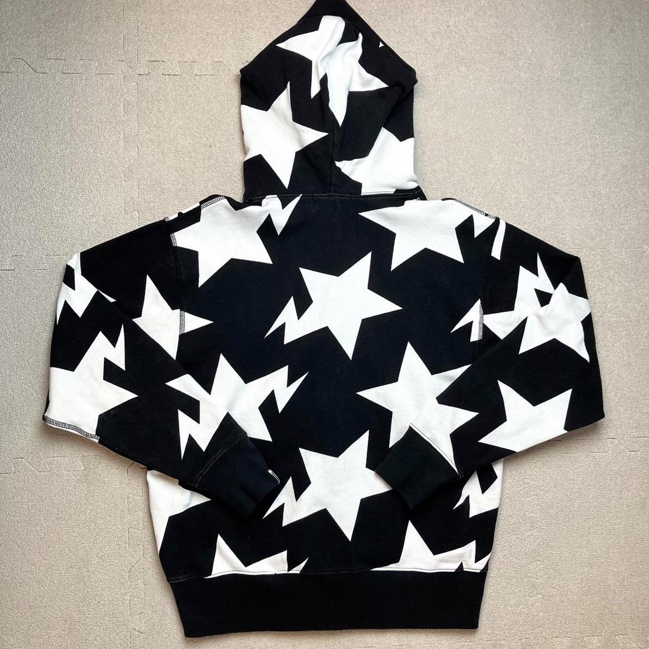 BAPE Black White hoodie - Depop