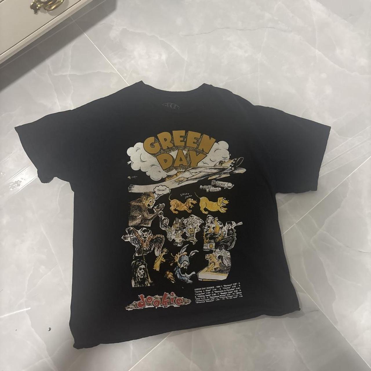 Green day men's black t-shirt
