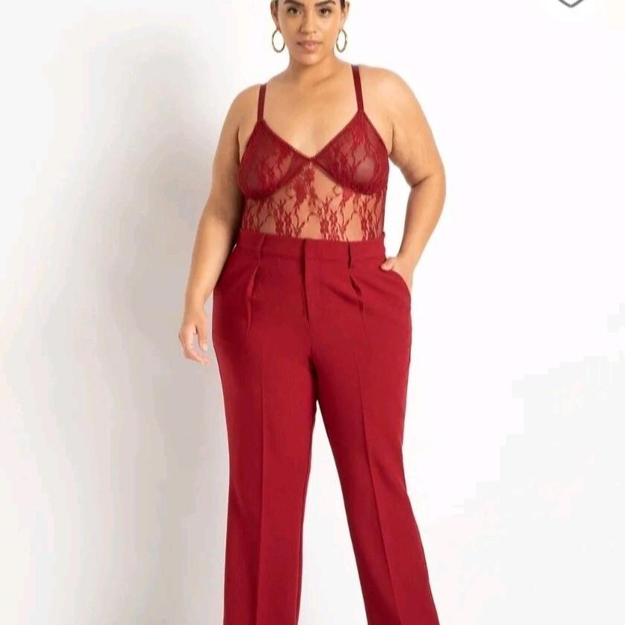 Eloquii Women's Red Bodysuit (4)