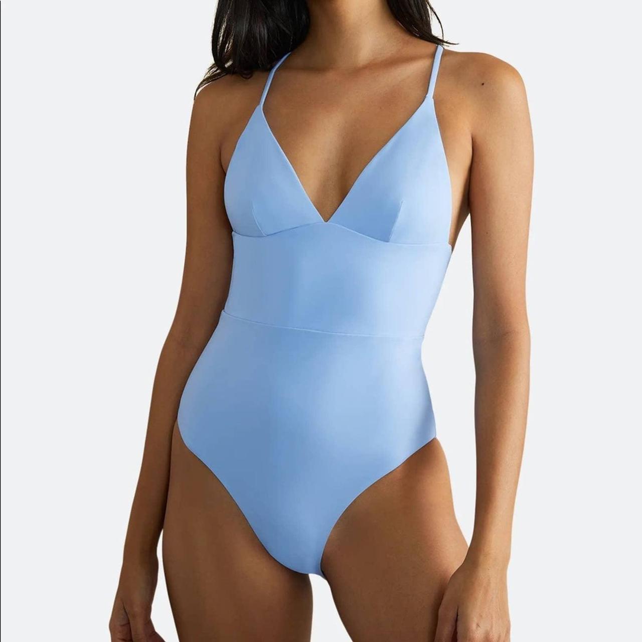 Women's Blue Swimsuitonepiece Depop