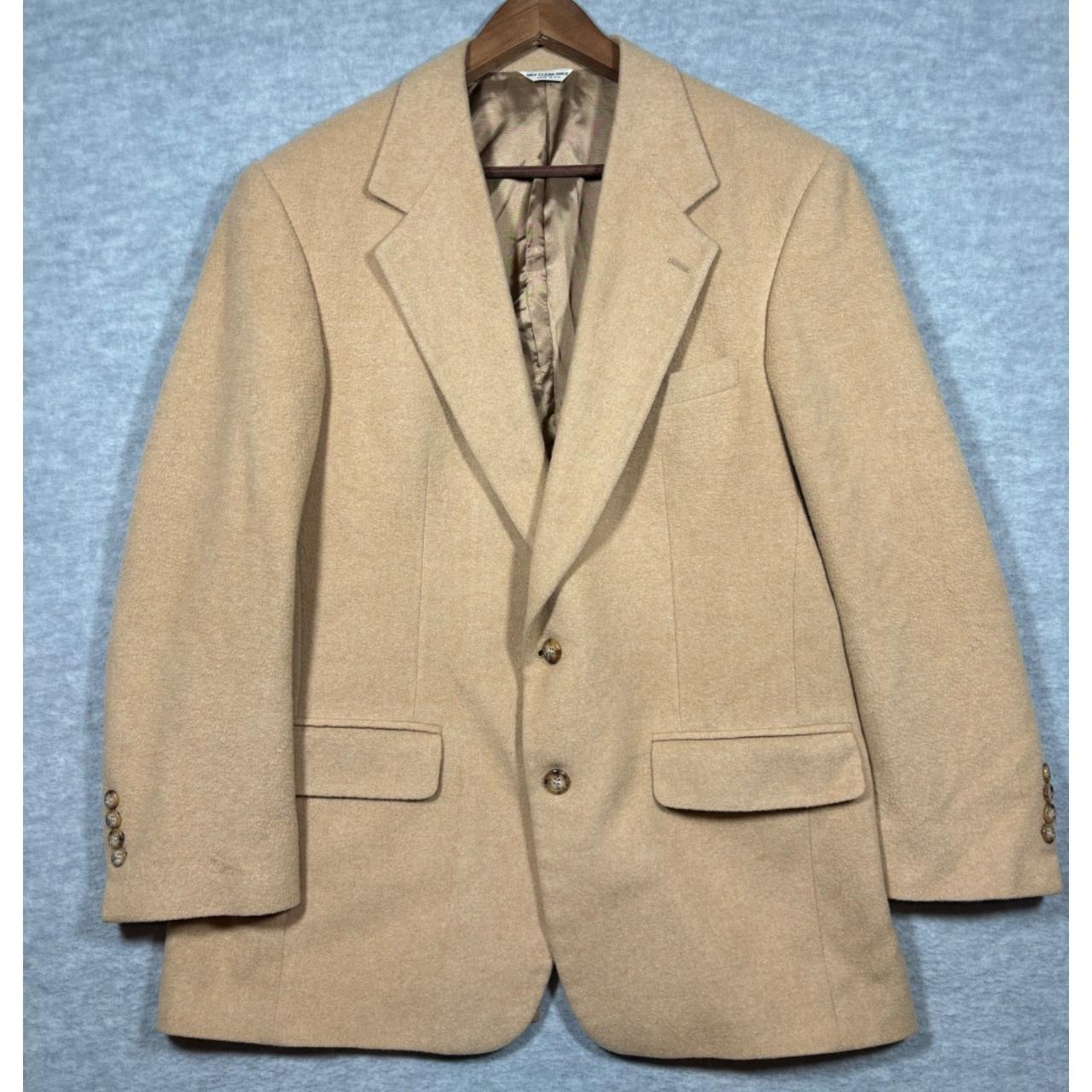 Vtg Bill Blass Menswear Camel Hair Blazer Sport