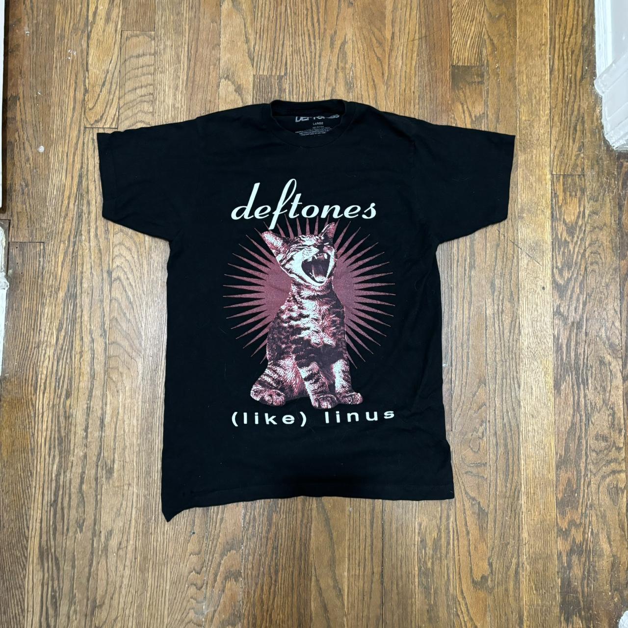 Deftones Y2K T-Shirt Linus Cat Linus Cat Deftones... - Depop