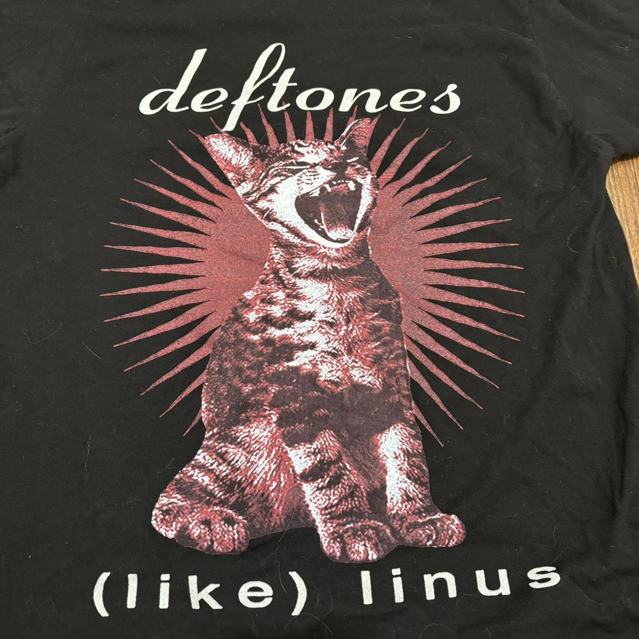 Deftones Y2K T-Shirt Linus Cat Linus Cat Deftones... - Depop