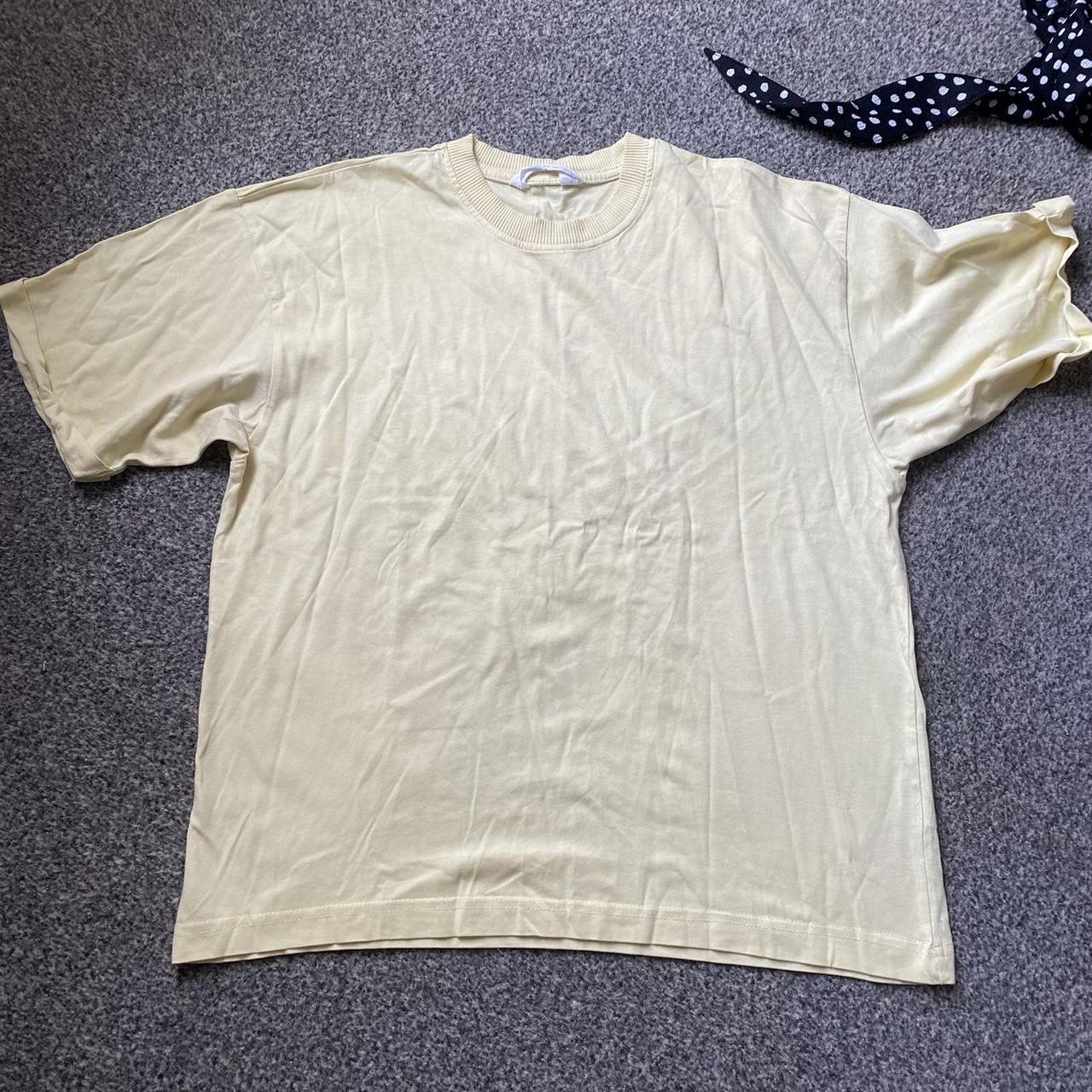 Lemon yellow oversized t shirt from primark. Size... Depop