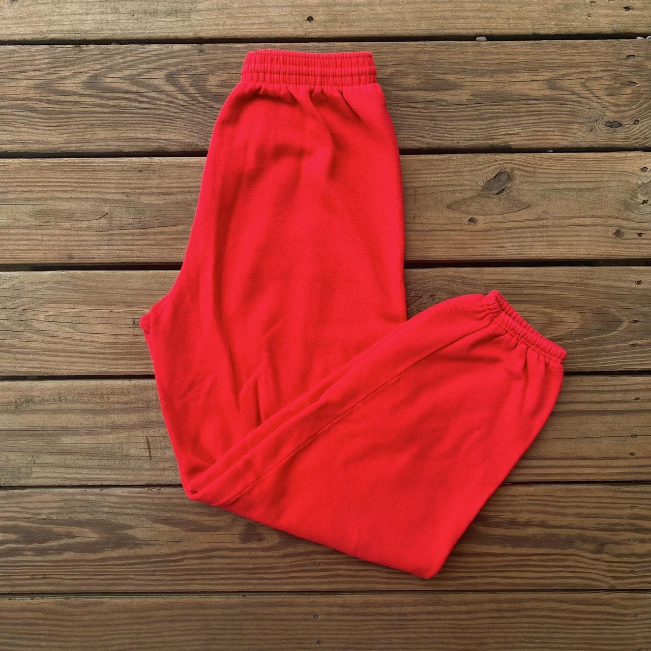 Red cheap hanes sweatpants