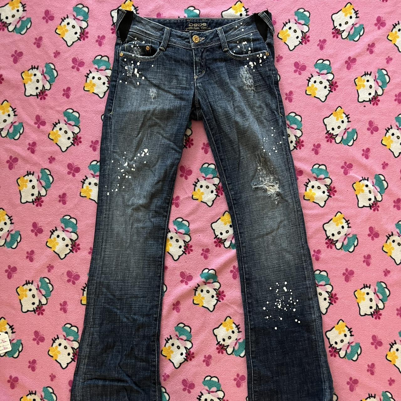 bebe bootcut jeans! size 27 y2k mcbling Depop