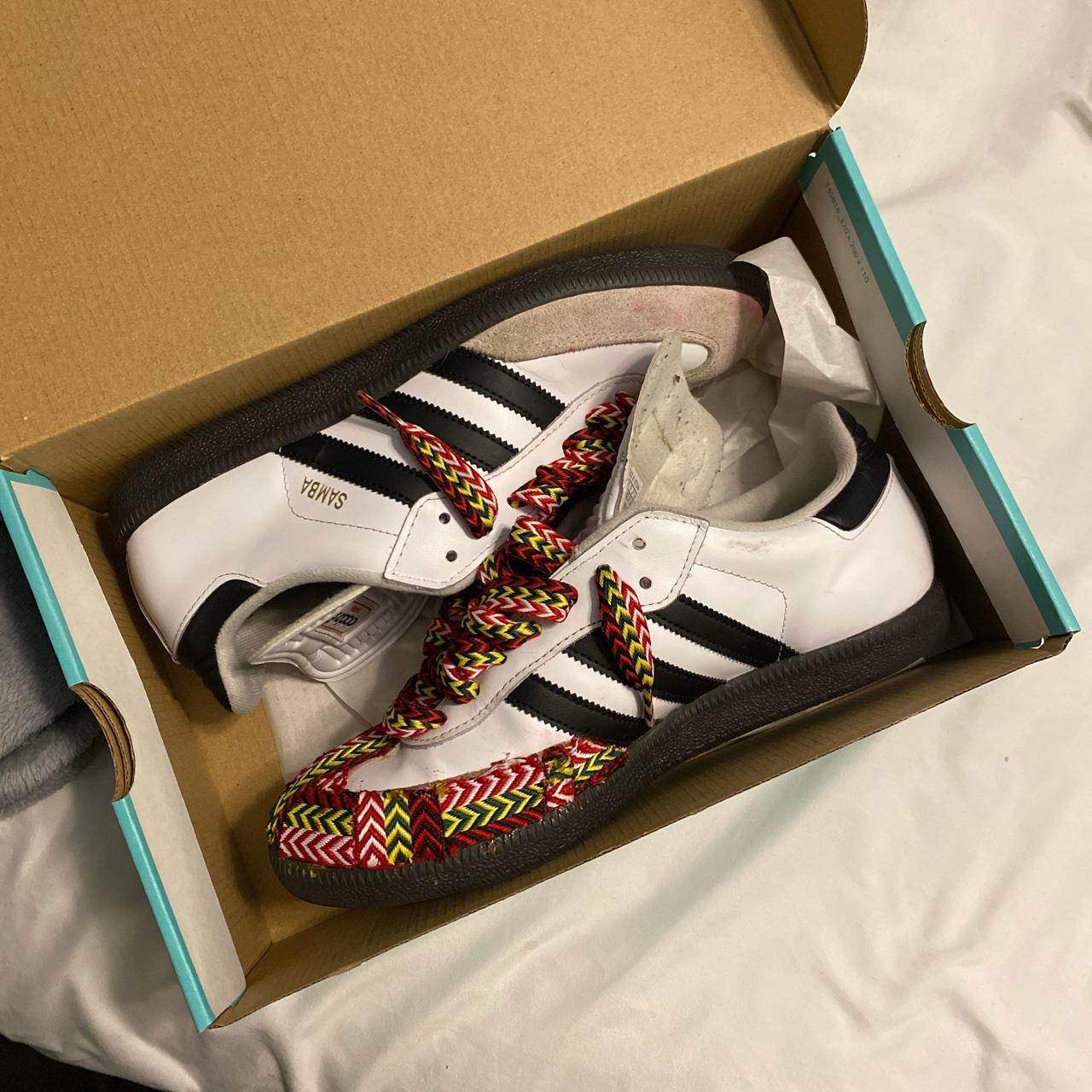 Custom adidas sambas, tried to put lanvin lace... - Depop