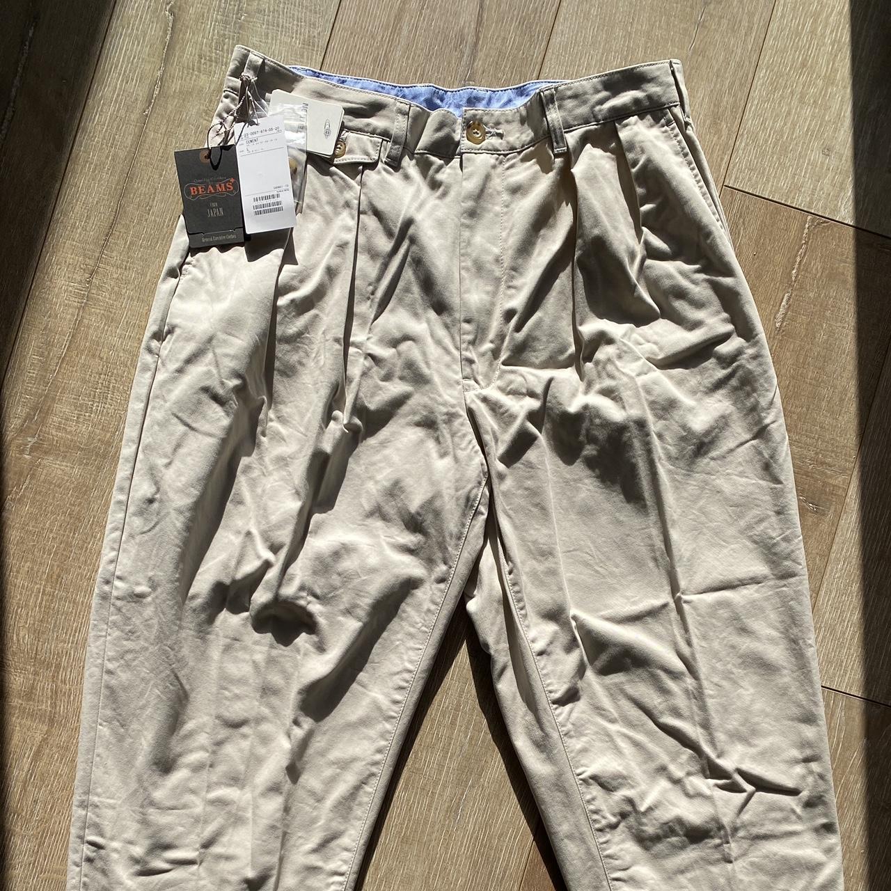 Beams plus two pleat pants - Cement Still have tags... - Depop