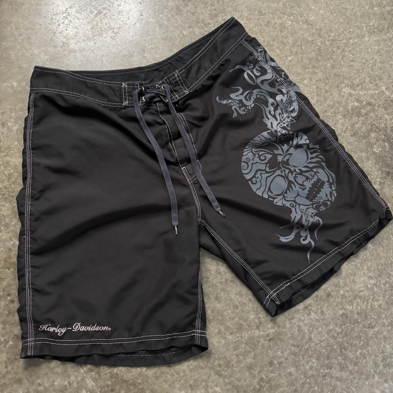 Y2K Harley shorts Swim trunks yes but no netting... Depop