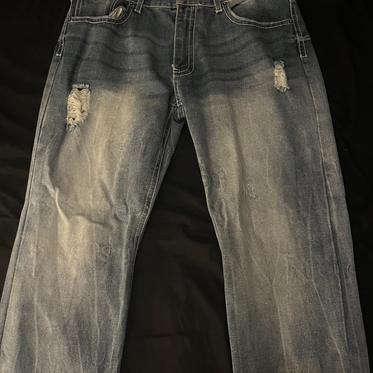 baggy denim with good wash and nice stitching (36... - Depop