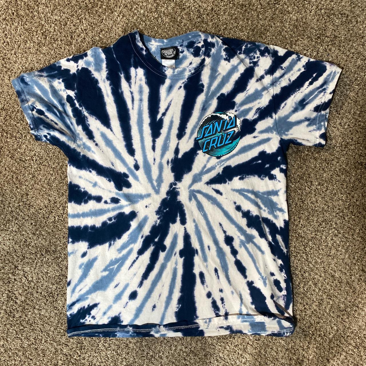 Santa Cruz Wave Dot Blue Tie Dye T-Shirt