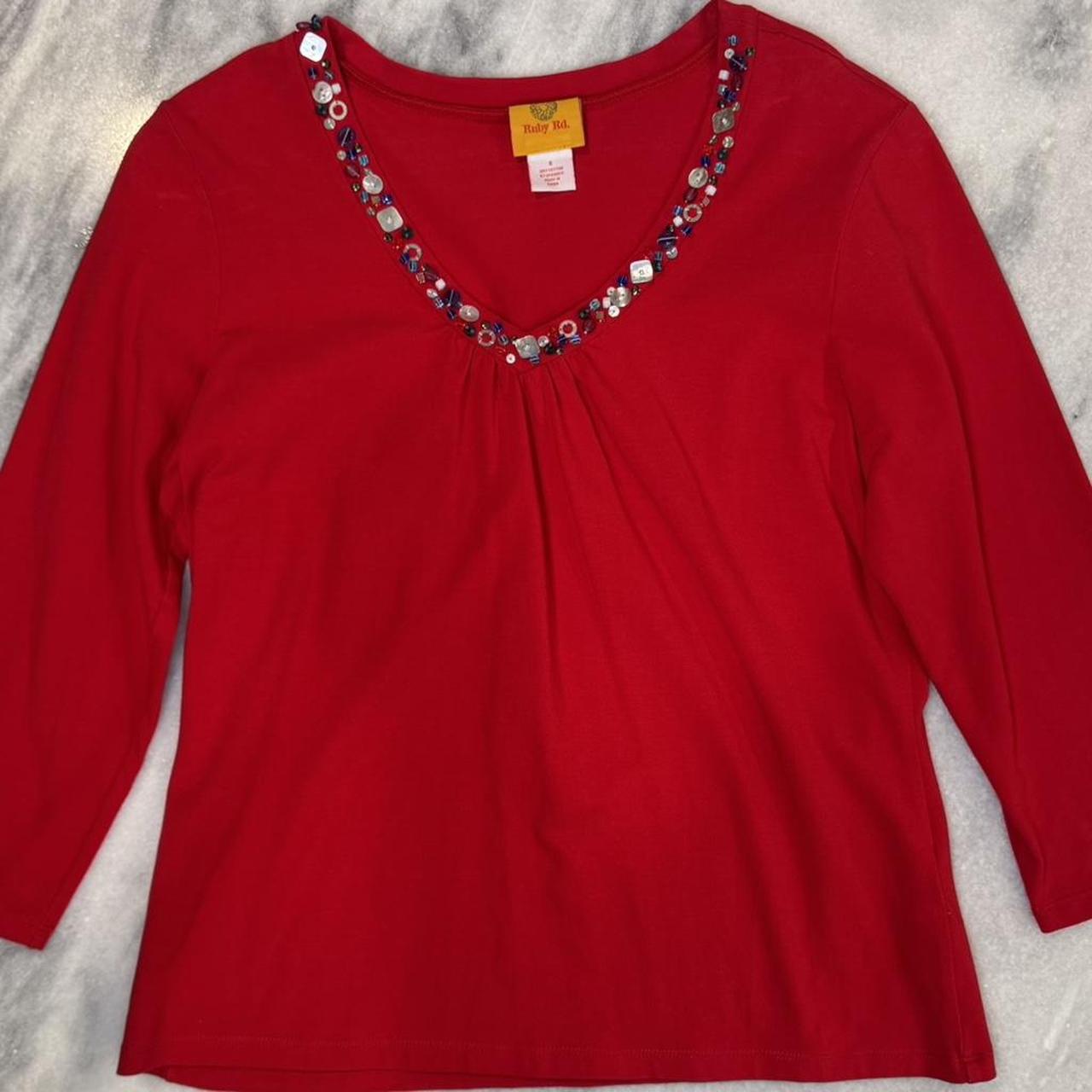 Ruby Rd. Women's Blouse - Red - S – Ruby Rd Red B… - image 3