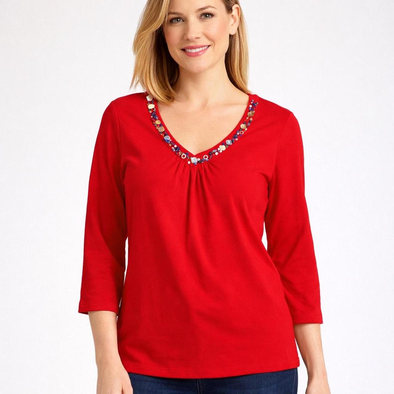 Ruby Rd. Women's Blouse - Red - S – Ruby Rd Red B… - image 1