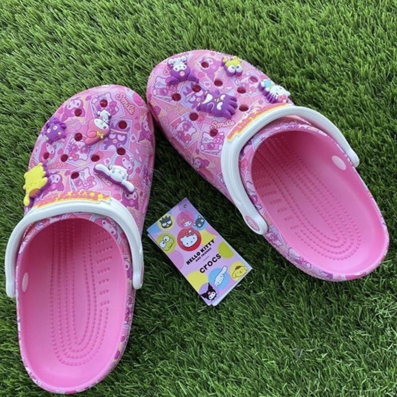 Brand New With Tags Sanrio Hello Kitty Crocs Collab... - Depop