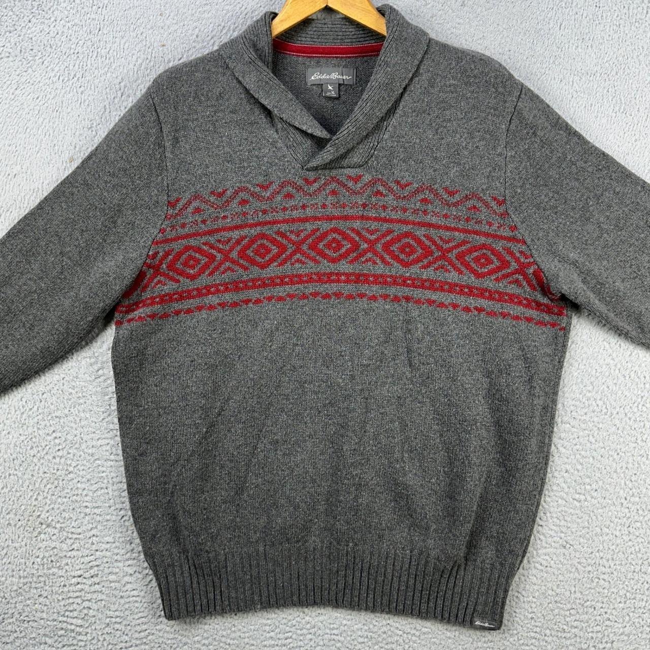 Eddie Bauer Men's Sweater - Grey/Red - XL – Eddie… - image 3