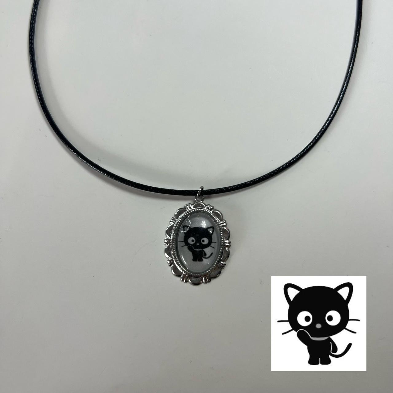 chococat sanrio vintage style cord necklace -... - Depop