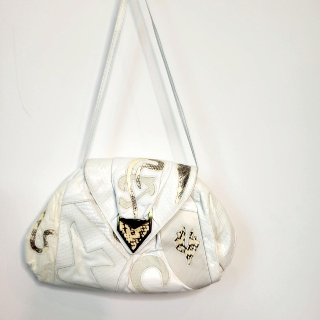 White Snake Leather purse outlet by Sharif