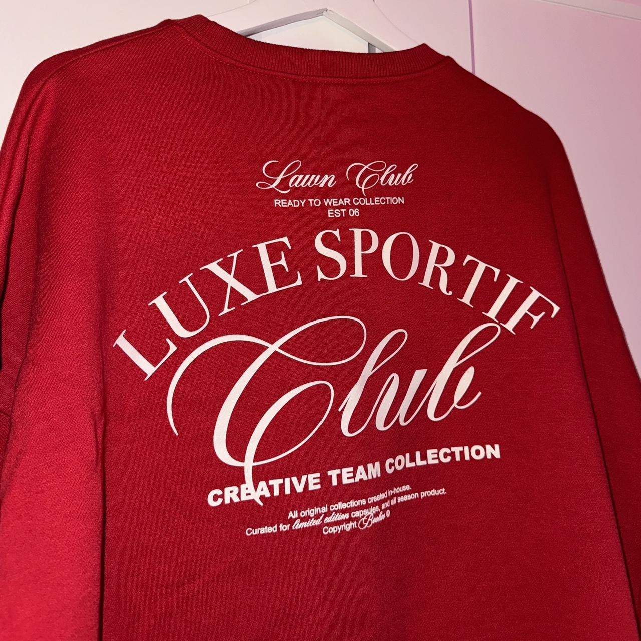 Pretty Little Thing Luxe Sportif red jumper Depop