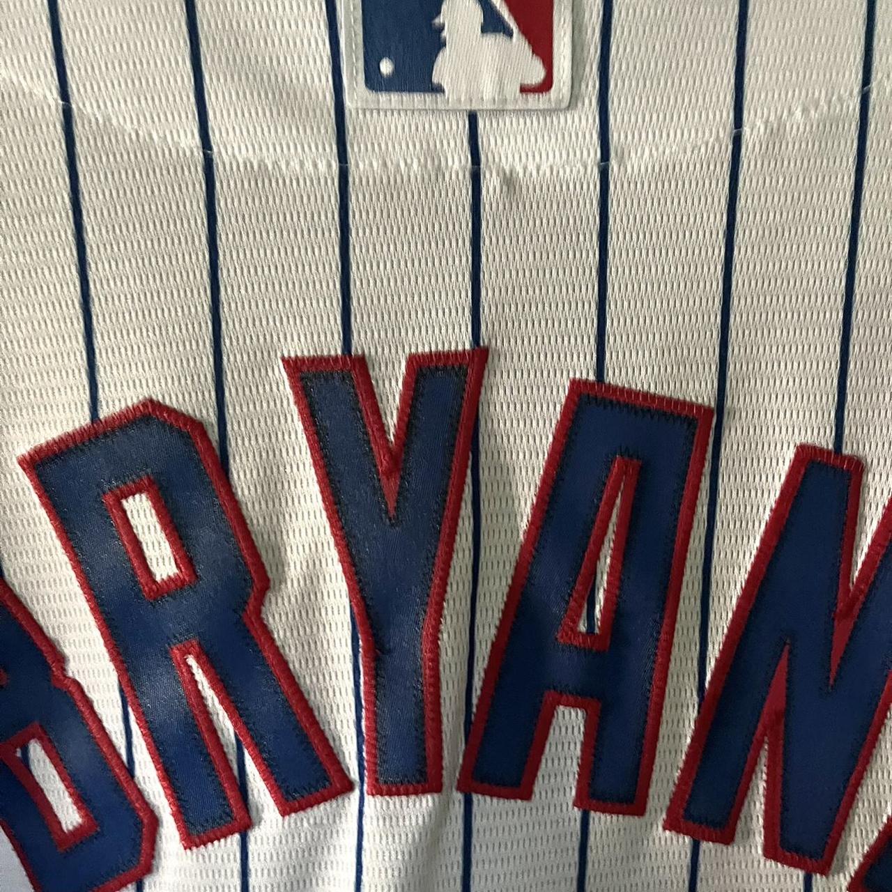 Men's Majestic Chicago Cubs #17 Kris Bryant Authentic Blue/White