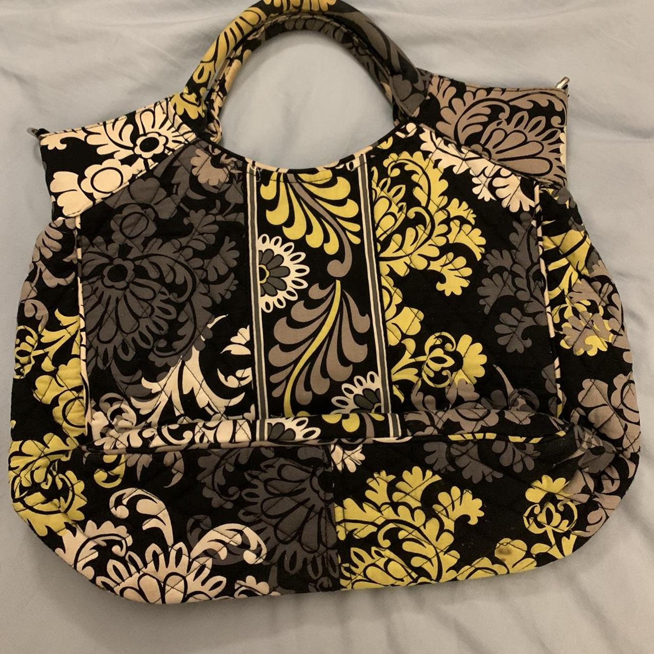 Vera Bradley Women's Black and Yellow Bag | Depop