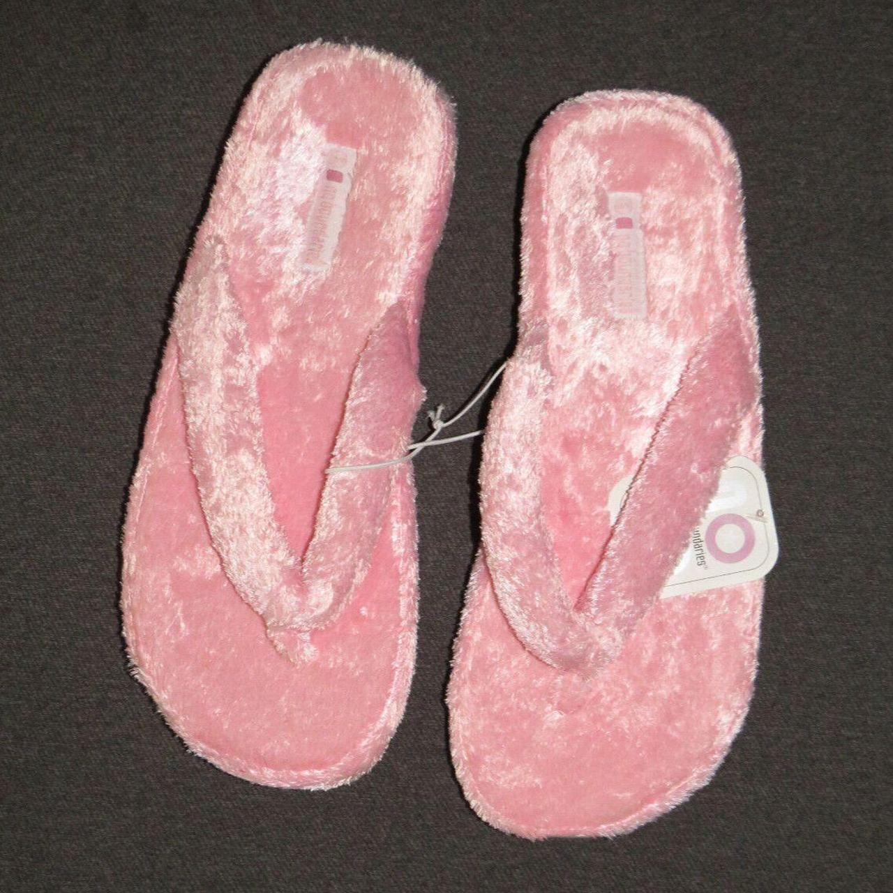 Plush flip flop slippers online