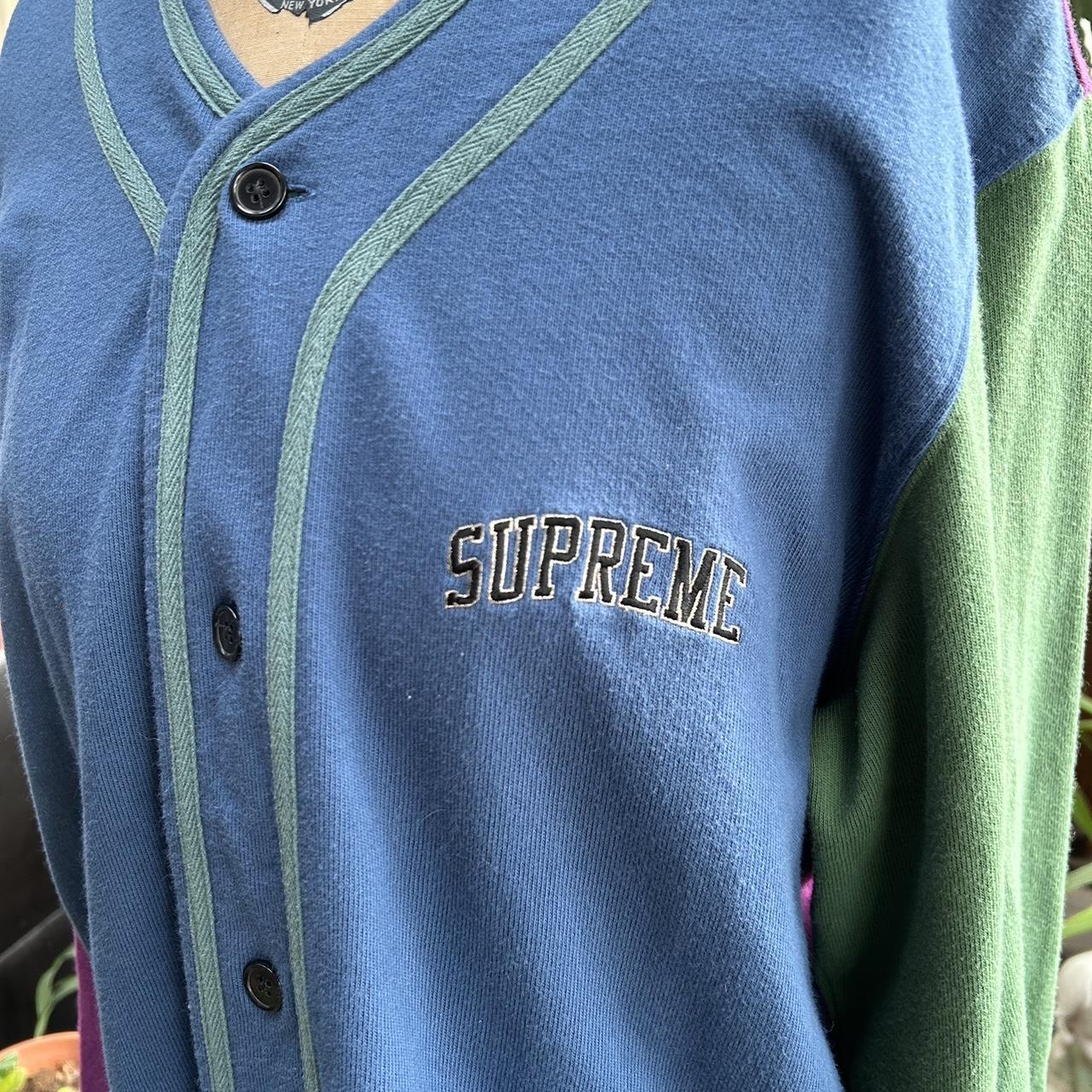 Supreme thick button-up baseball jersey. Perfect for - Depop