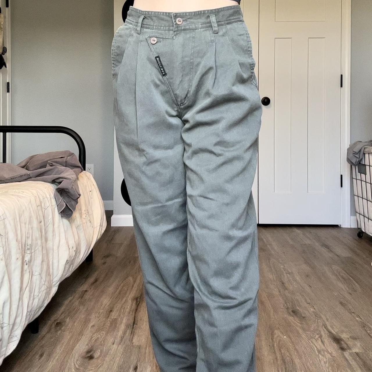 Vintage 90s Bugle Boy Pants super cool asymmetric... Depop