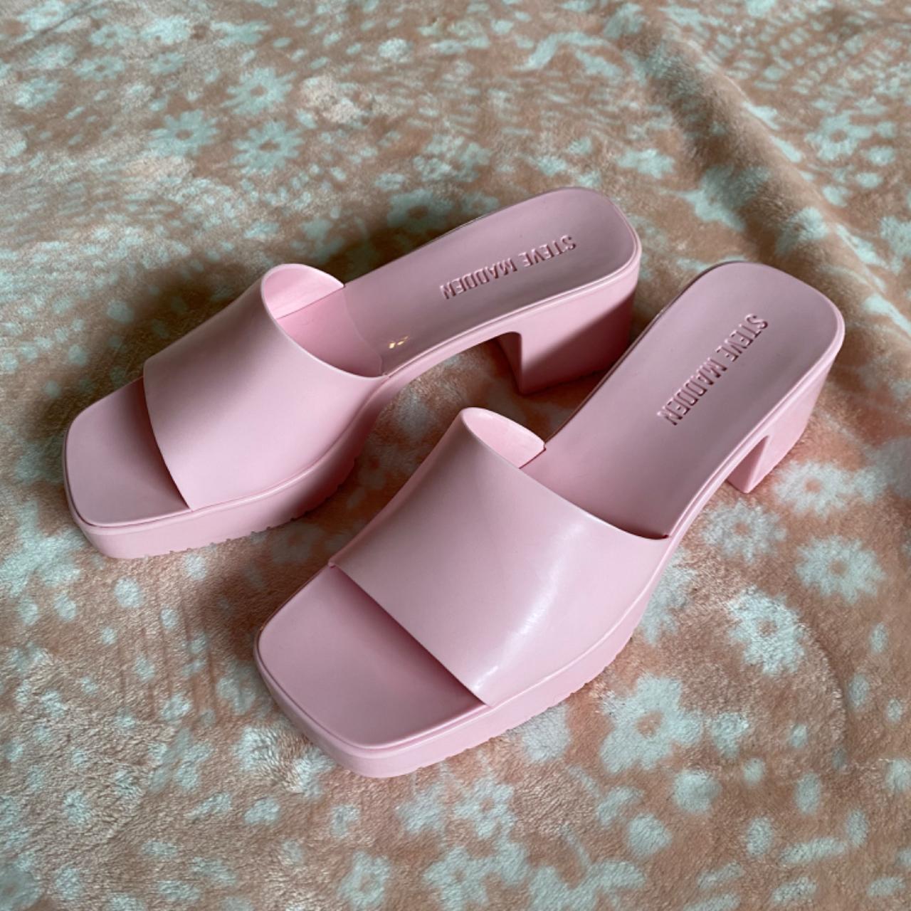 Steve Madden Men's Pink Mules Depop