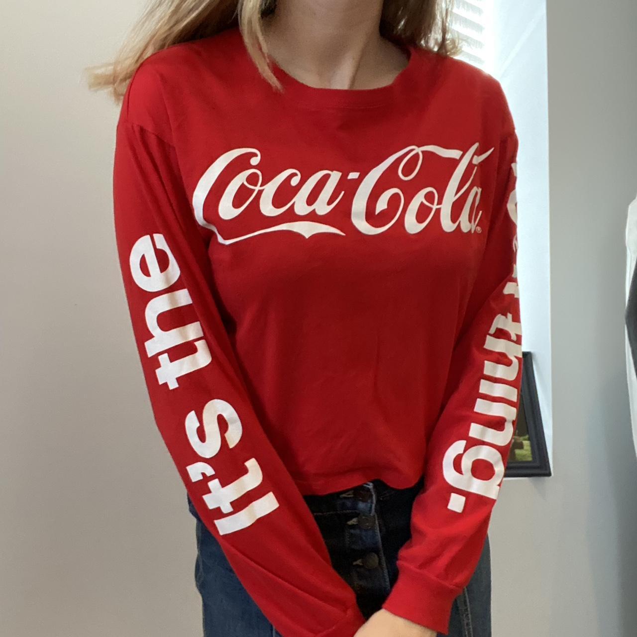 coca cola crop top long sleeve