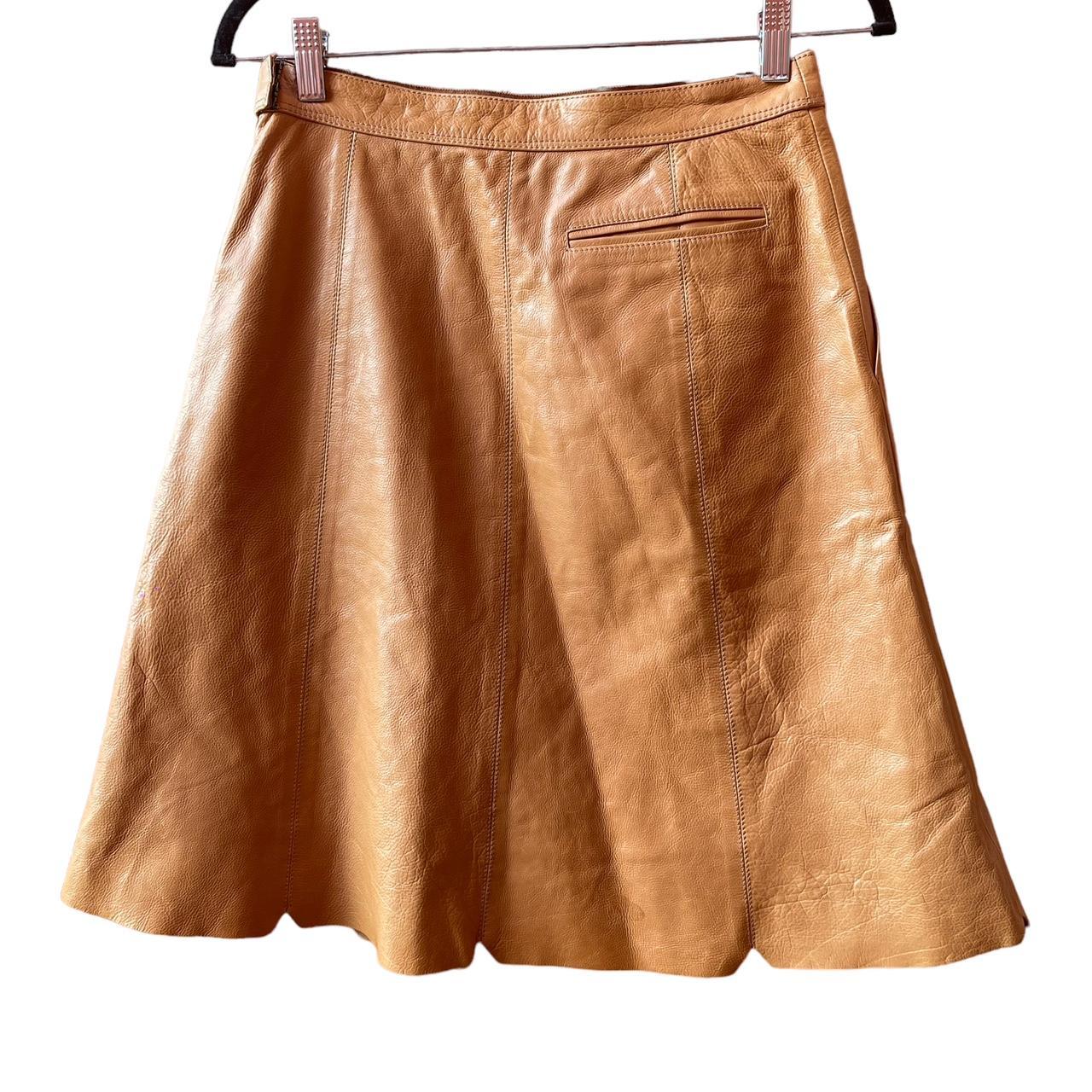 Billy Reid Leather Skirt Size 4 Beautiful a line