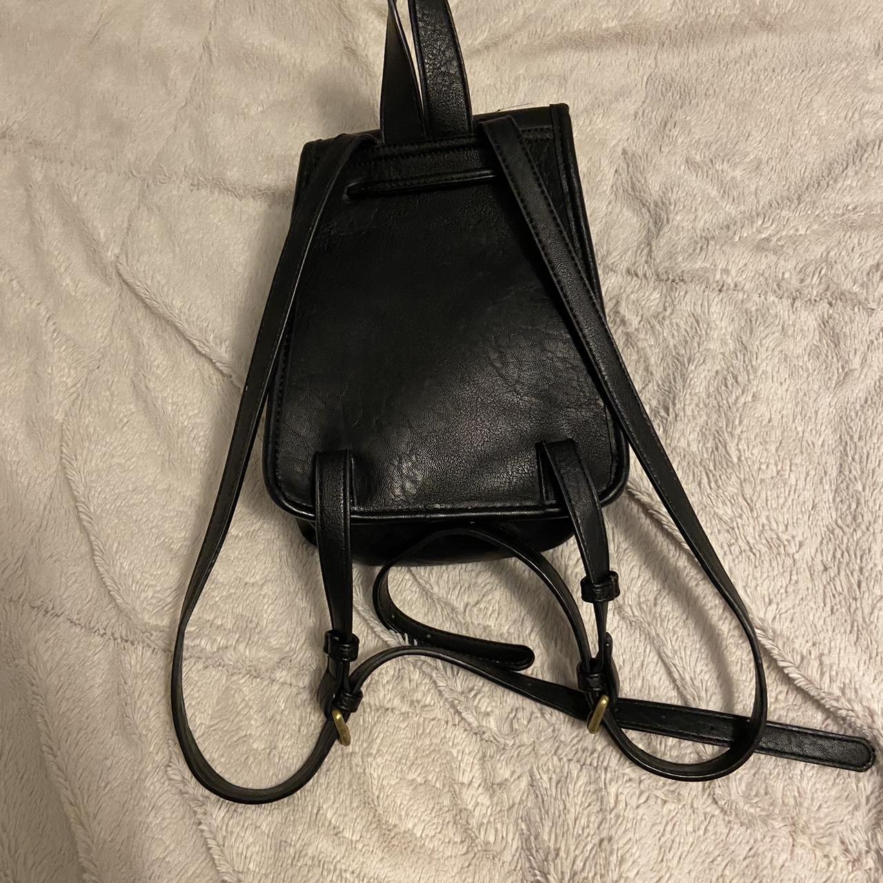 Vintage Faux Leather Mini Backpack - great - Depop