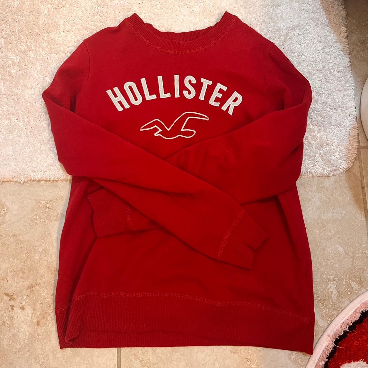 Used - Hollister Red Sweater Model Reference -... - Depop