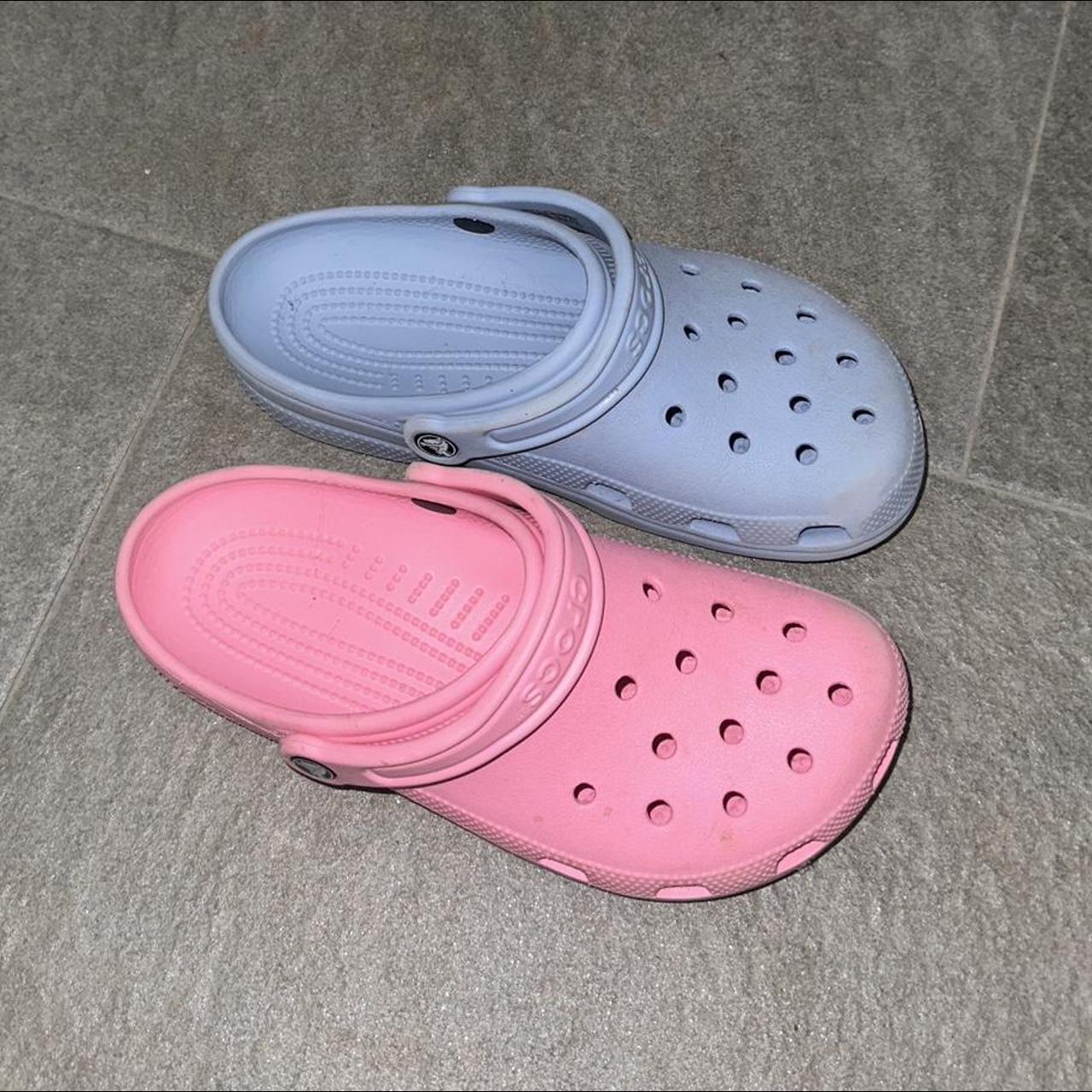 Pink And Blue Mismatch Crocs Womens Mens Depop