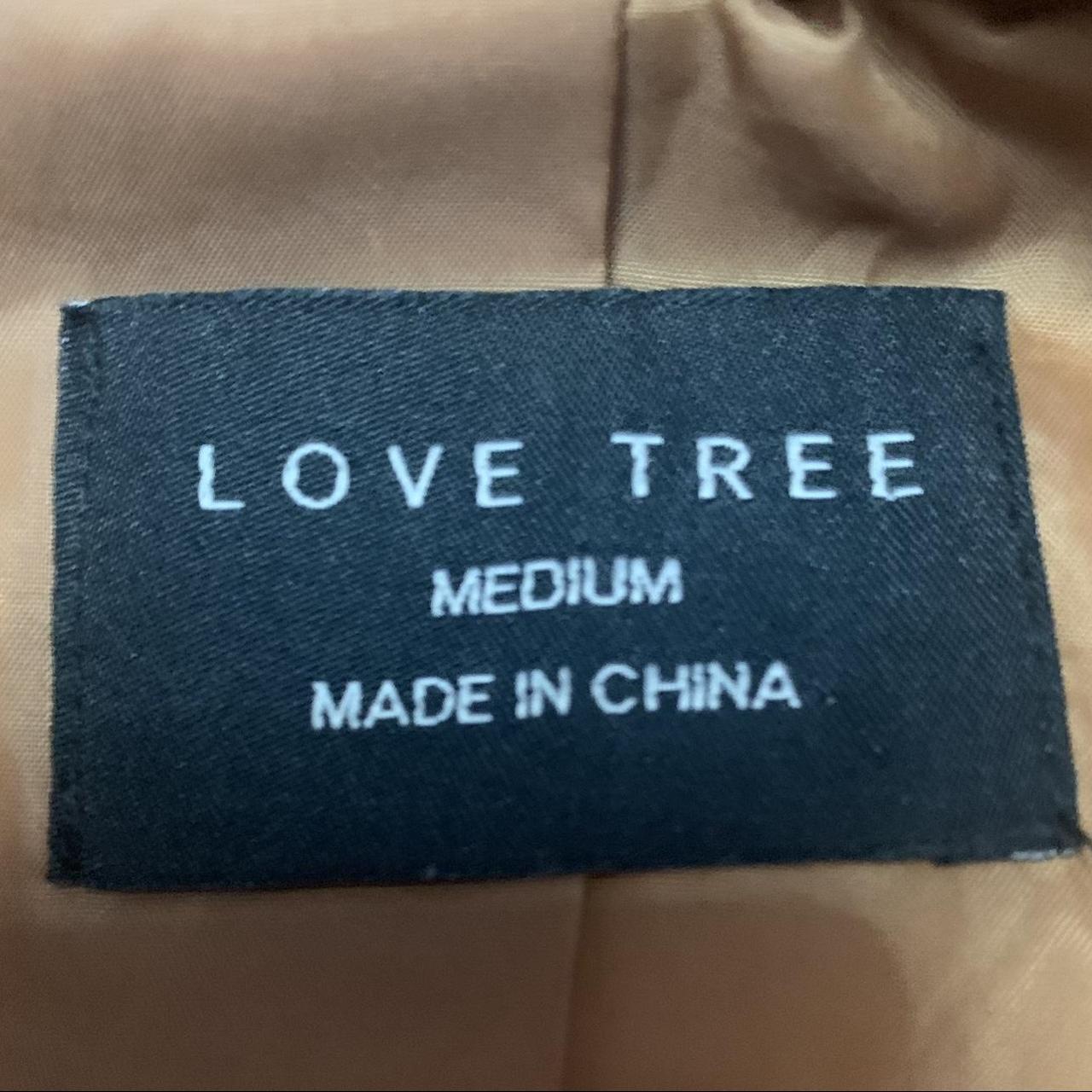 Love Tree PU Caramel Motorcycle Jacket Lightweight... Depop