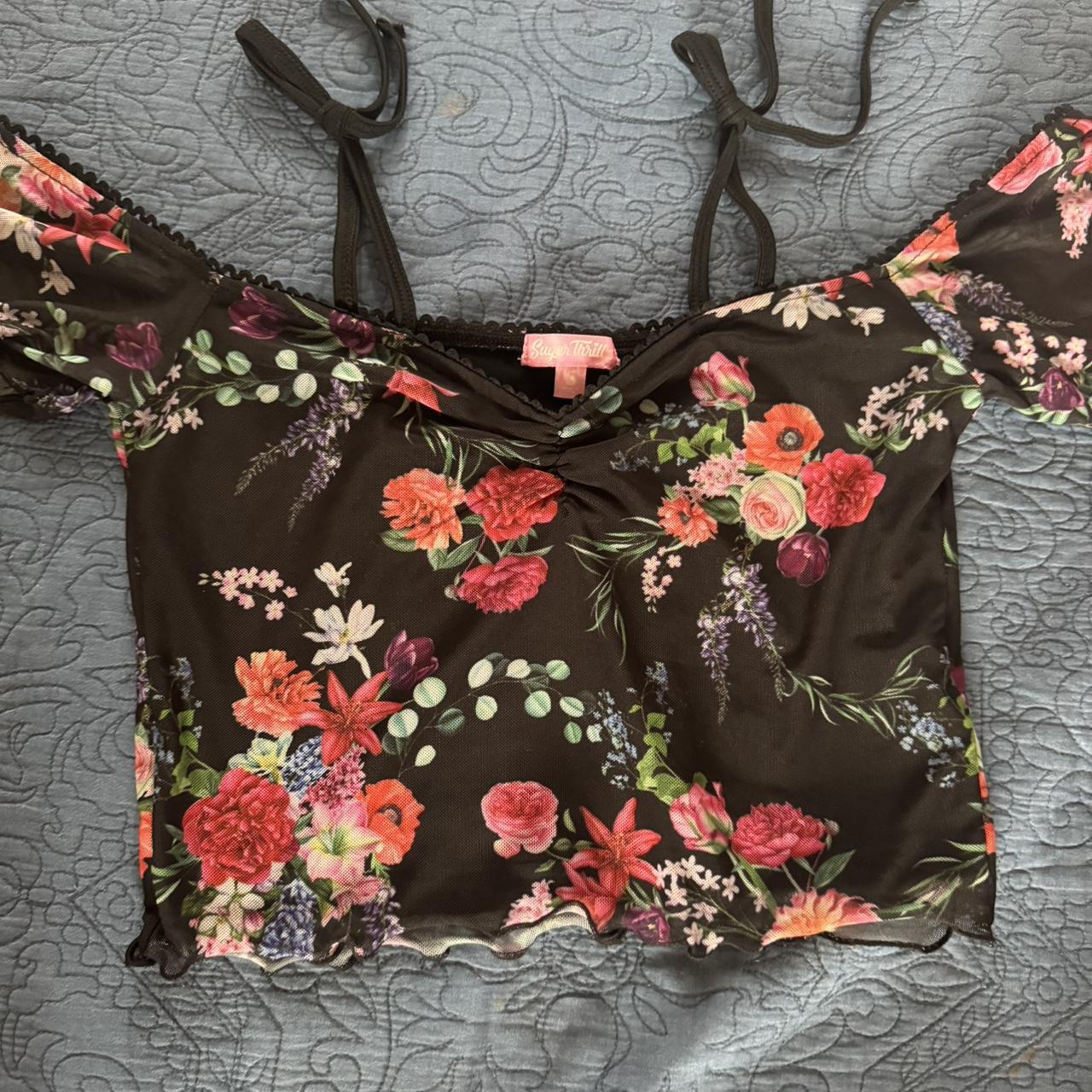 Striped longsleeve cropped Bought from... - Depop