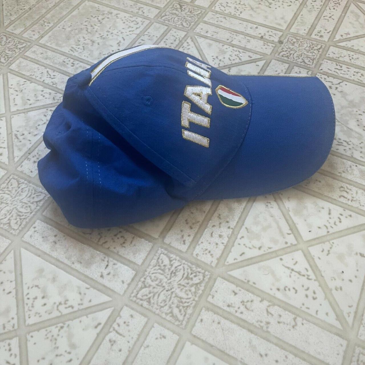 Blue Italia Hat Italy With Italian Logo 100 Cotton... Depop