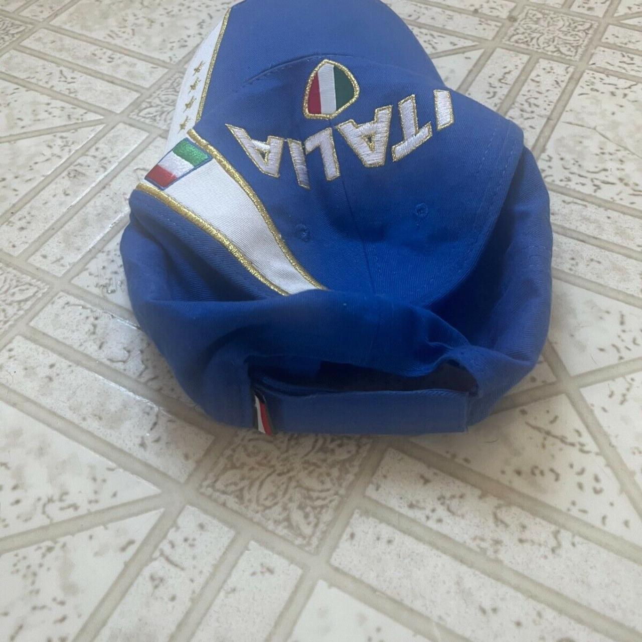Blue Italia Hat Italy With Italian Logo 100 Cotton... Depop