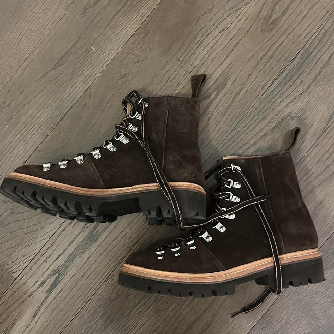 grenson nanette leather and suede ankle boots