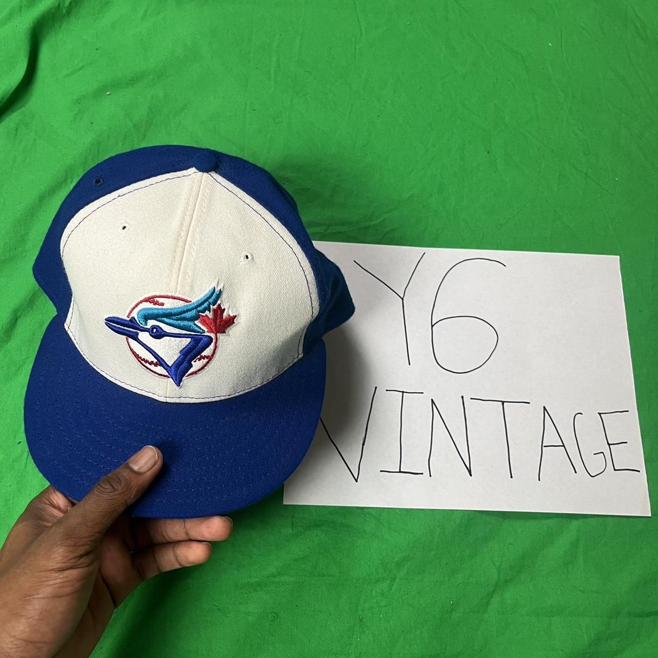 Retro Toronto Blue Jays Hat Cap Fitted Mens 7 1/2 Blue New Era MLB