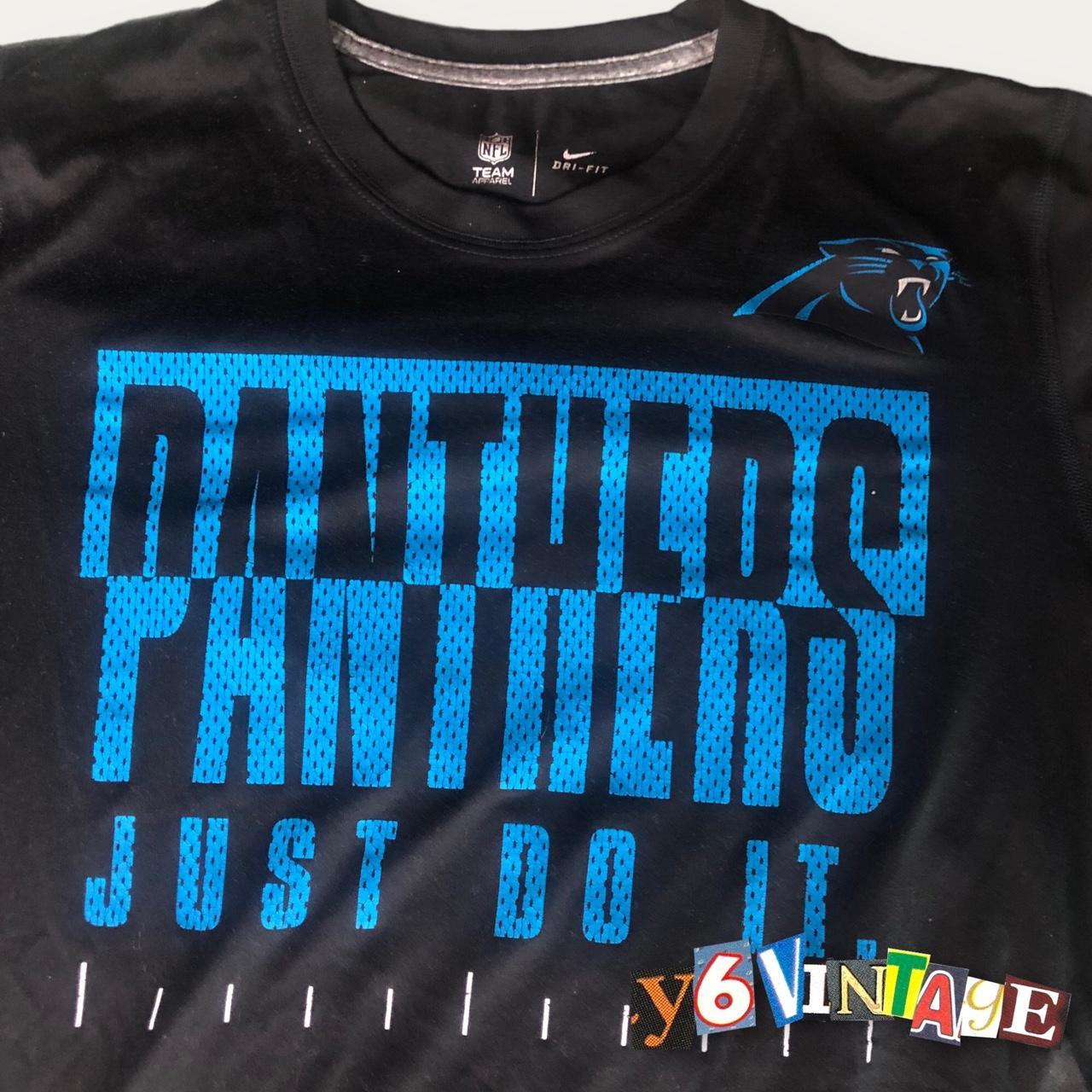 Nike, Shirts, Nike Drifit Carolina Panthers Just Do It Shirt Med