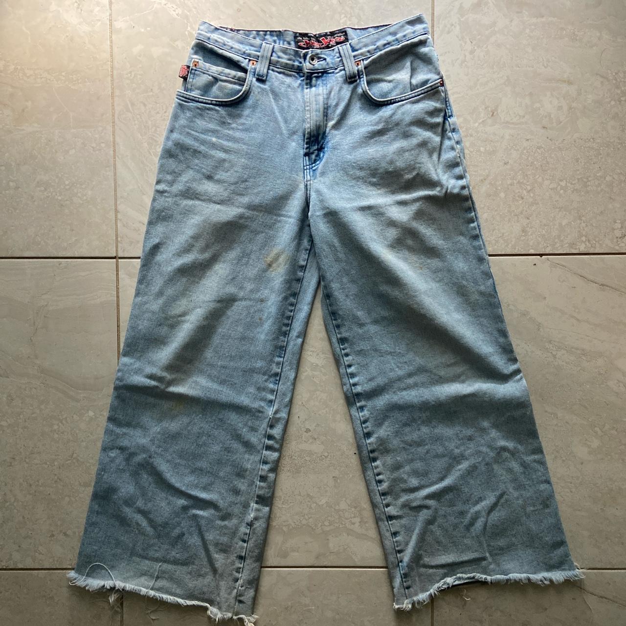 (1990s) vintage jnco jeans “funky basics” size 13... - Depop