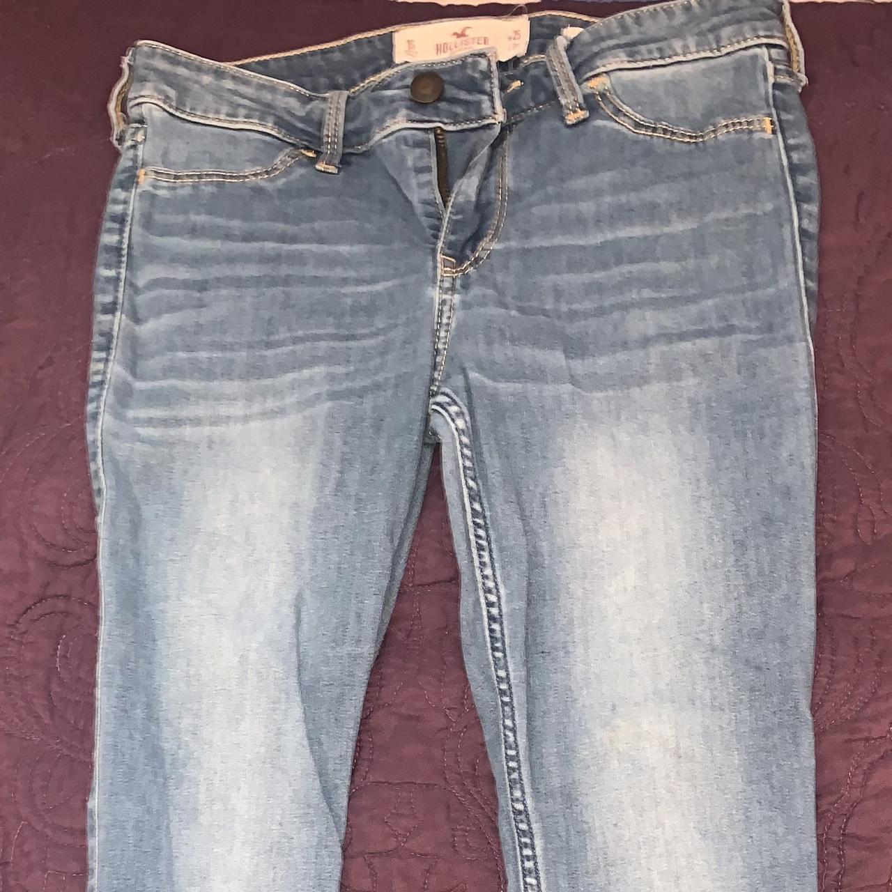 Hollister low rise jean legging 0L W24 L30 Low - Depop