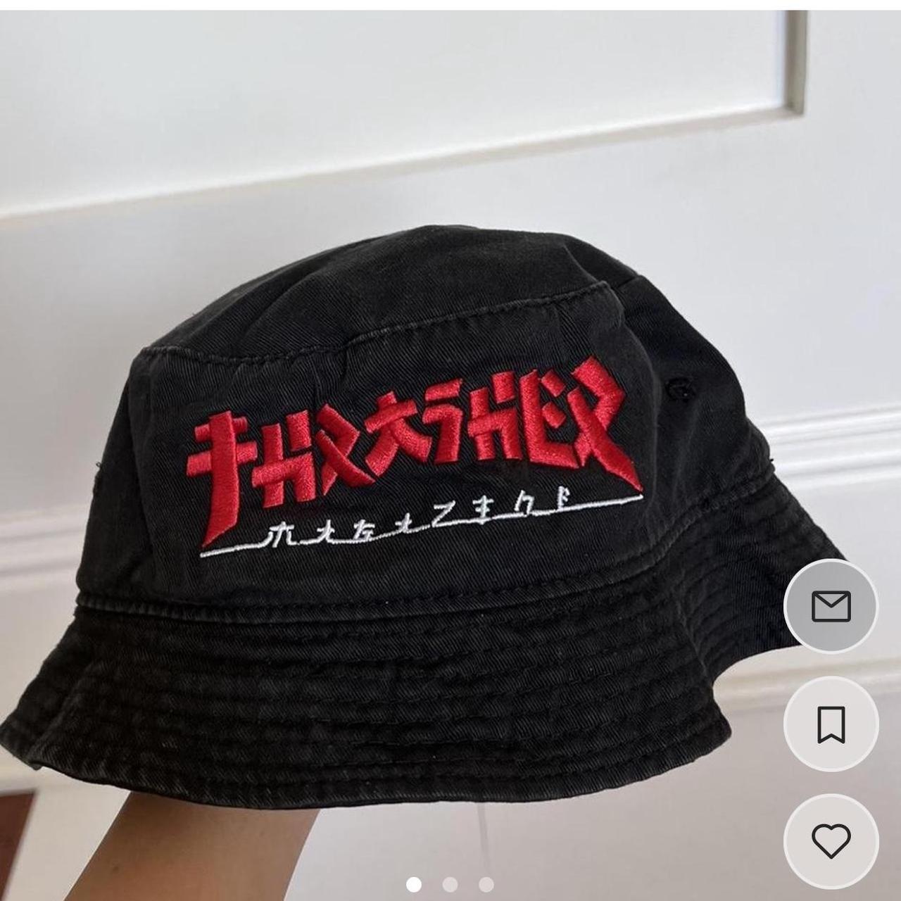 thrasher crop top and bucket hat bundle, got them... - Depop