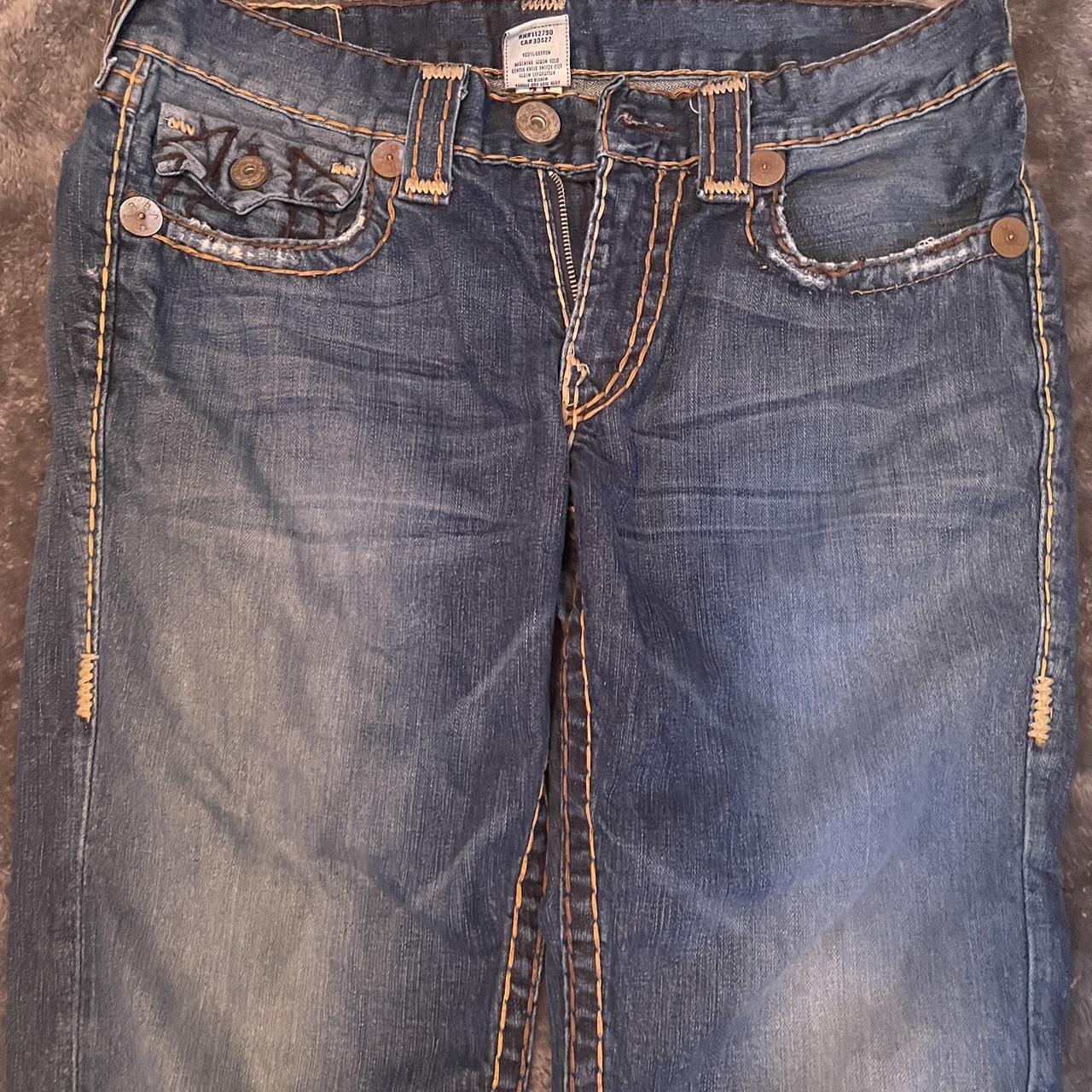 True Religion Jeans Very nicely faded and worn... - Depop