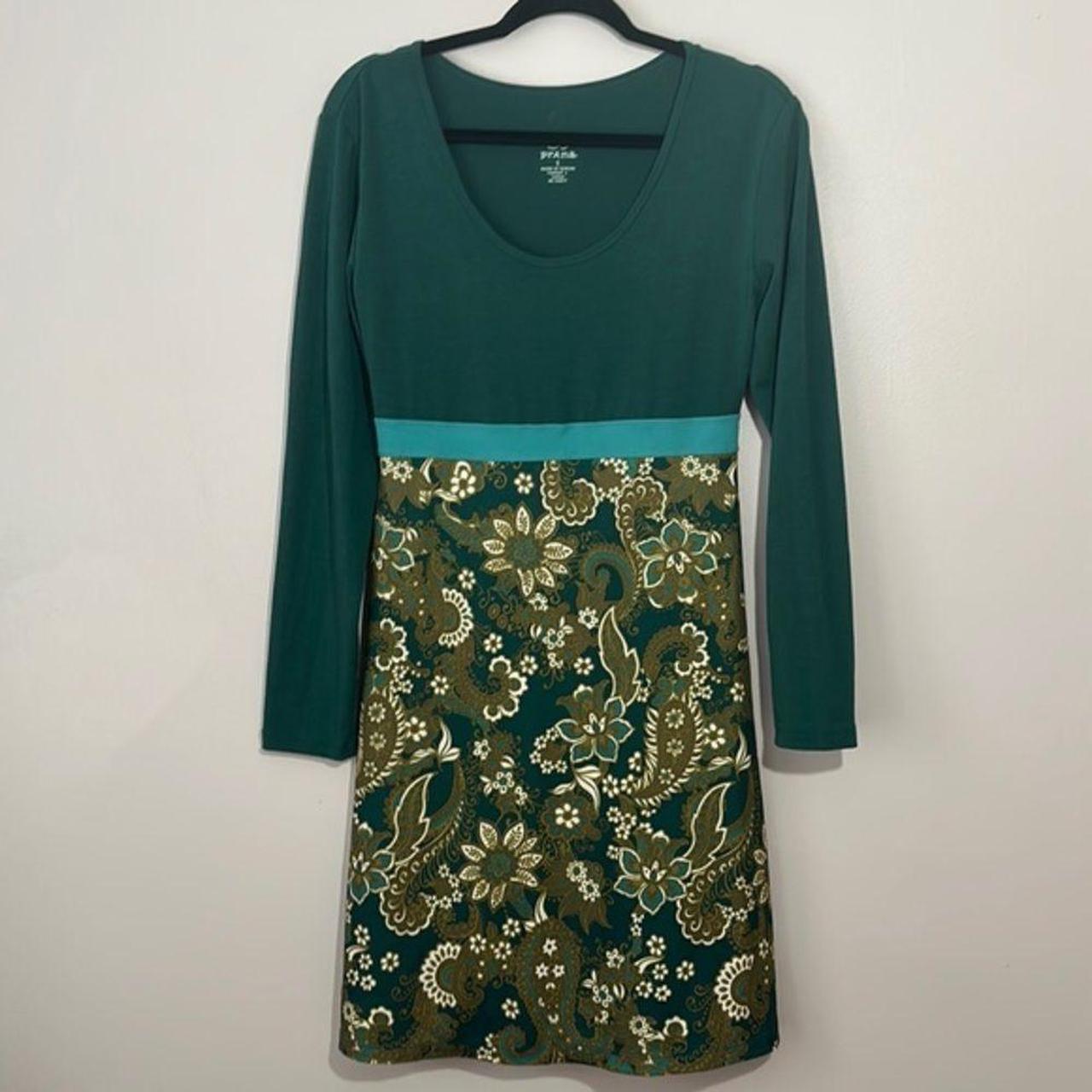 Prana Small Kaley Green Paisley Long Sleeve. Depop