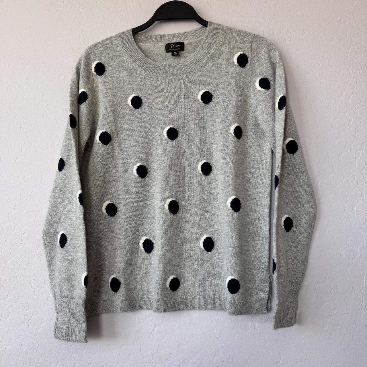 Designer Women's Sweater Grey/Black M – 100% Cashmere