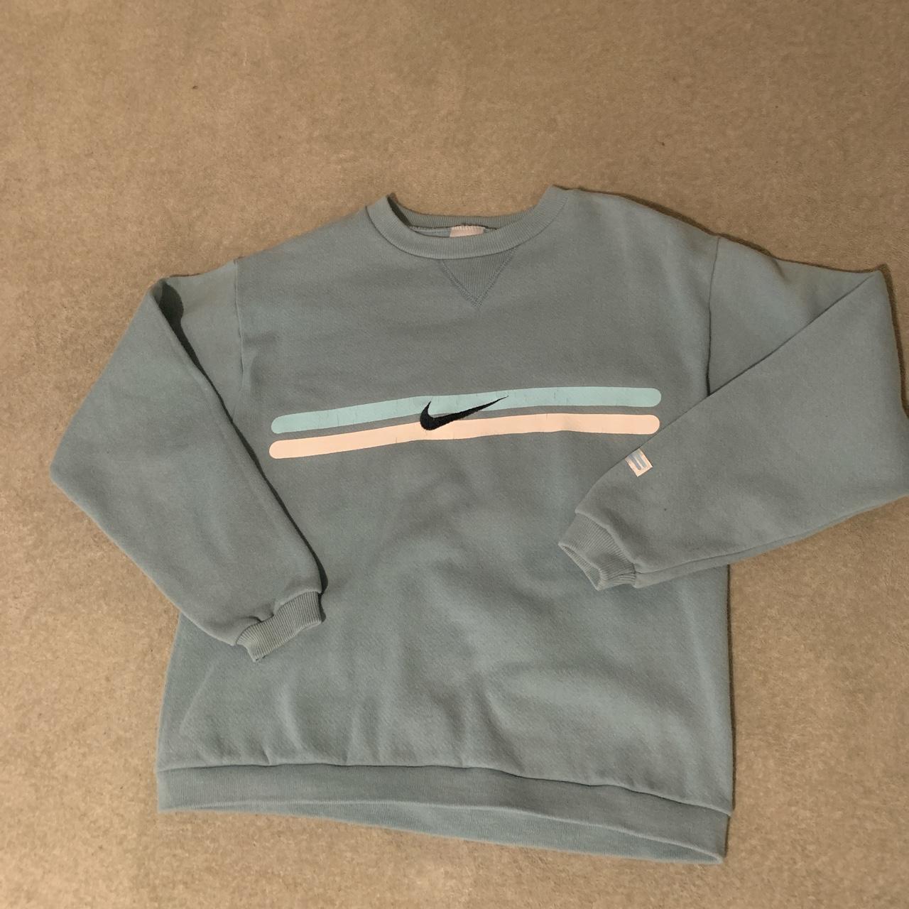 Nike blue and online white jumper