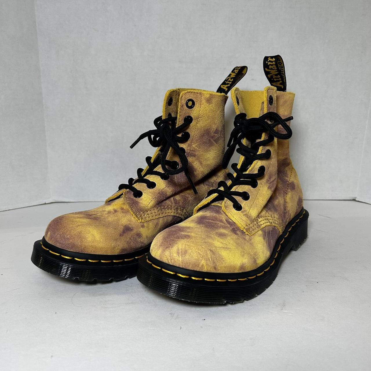 Dr Martens 1460 Yellow Tie Dye Women s Boot Size. Depop