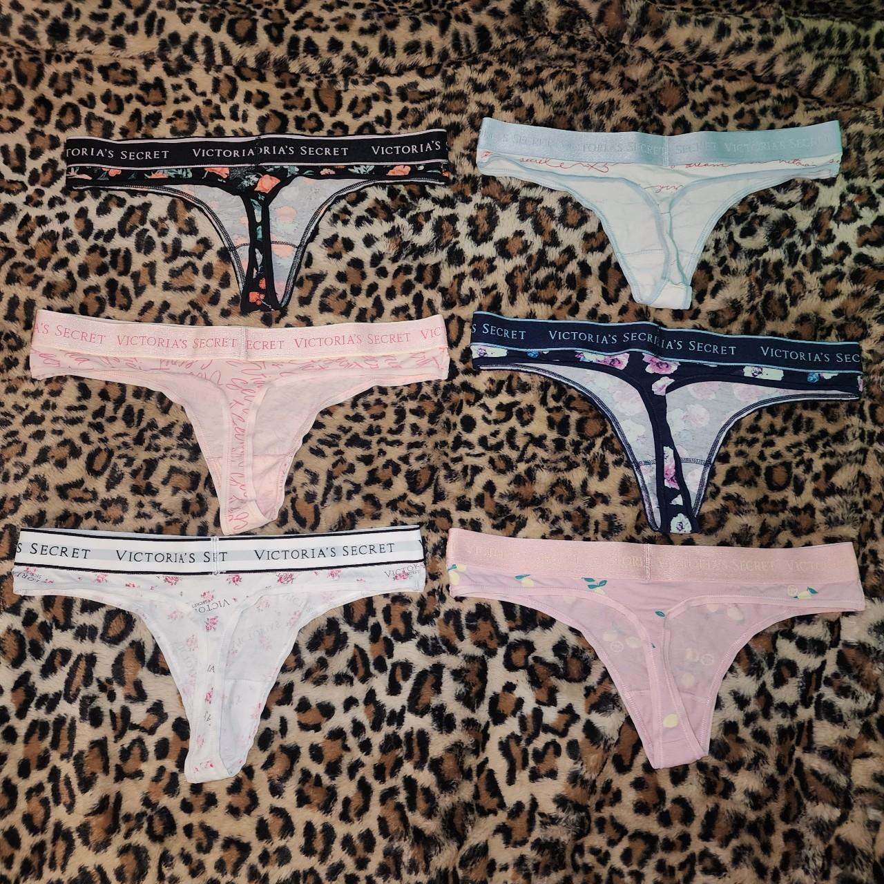 Victoria's Secret Logo Thong Panties Pack of... - Depop